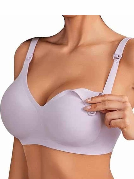 Avidlove Other - Avidlove Light Lilac Seamless Nursing Bra Wire-Free Maternity Sleep Bra NWT